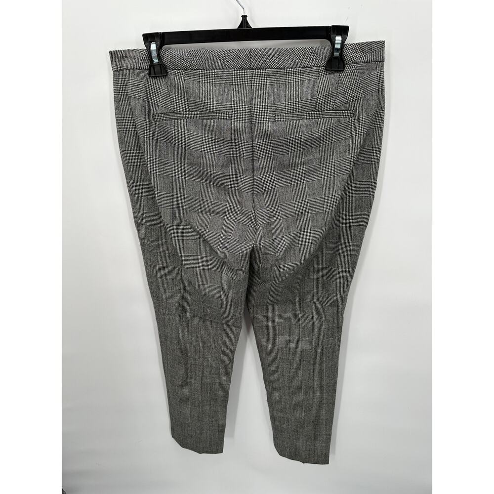 THEORY Black & White Wool Blend Straight Leg Dress Pant Trouser // 6 - Picture 7 of 9